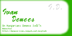 ivan demecs business card